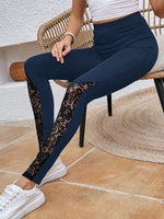 Leggings A Vita Alta In Pizzo A Patchwork