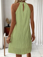 Abito Aderente Senza Maniche Con Scollo A Halter Testurizzato Per Donne