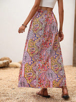 Gonne stampa paisley a fessura alta