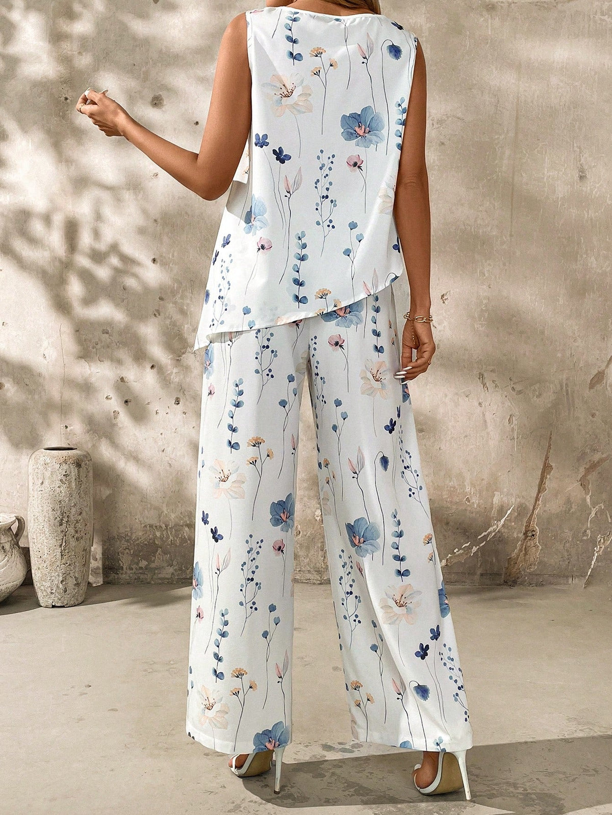 Canotta E Pantaloni Larghi Con Tasche Set Di 2 Pezzi