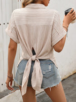 Camicia righe con manica a pipistrello