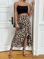 Gonna Midi Con Design Avvolgente Asimmetrico Con Stampa A Tutto Il Giro E Orlo Irregolare