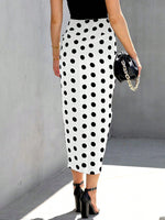 Gonna donna a pois con coulisse e spacco