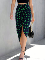 Gonna donna a pois con coulisse e spacco