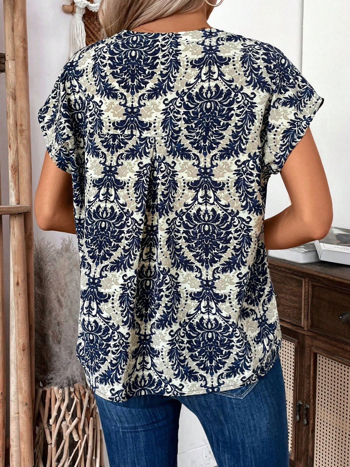 Maglietta Donna A Maniche Corte Batwing Tinta Unita