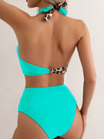 Set bikini Halter in leopardi estivi da spiaggia