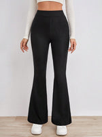 Pantaloni svasati con stampa leopardo