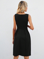 Abito trapezio monocolore