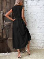 Vestito Da Pattinatore Con Maniche Svolazzanti In Pizzo A Patchwork A Tinta Unita Per Signore