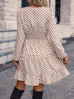 Abiti stampato all over incrociato con volant