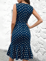 Abiti con stampa a punti dorati con volant