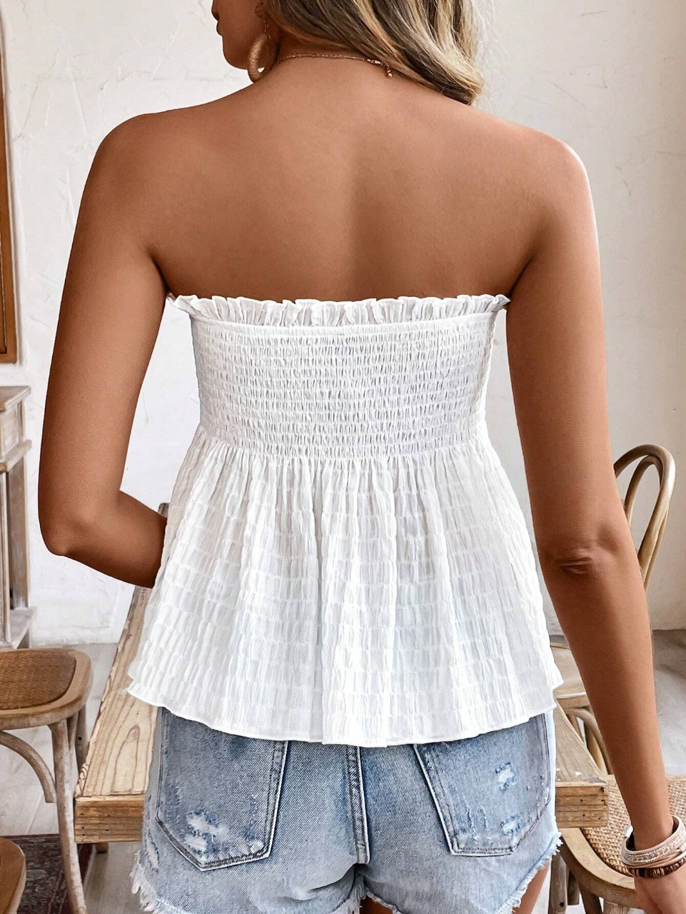 Top senza spalline per le vacanze