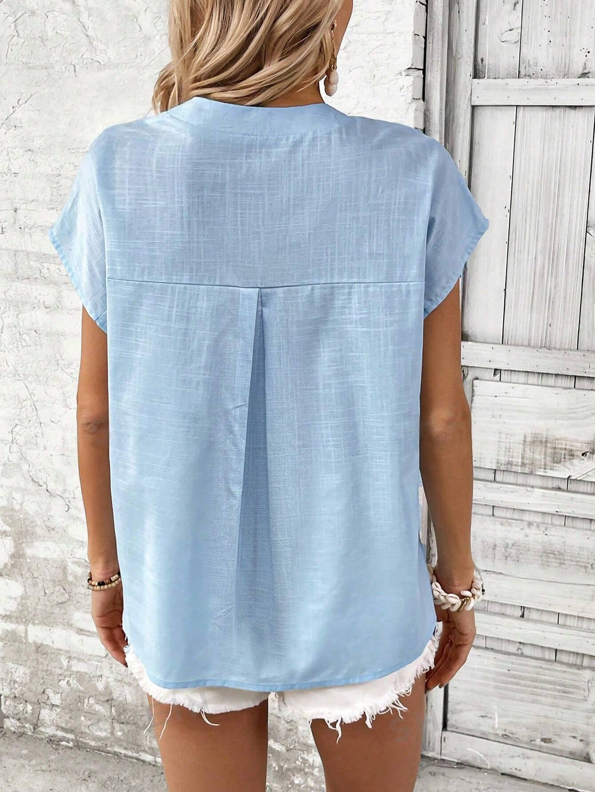 Maglietta Donna A Maniche Corte Batwing Tinta Unita