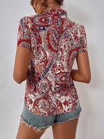 Camicetta stampato con collo dentellato