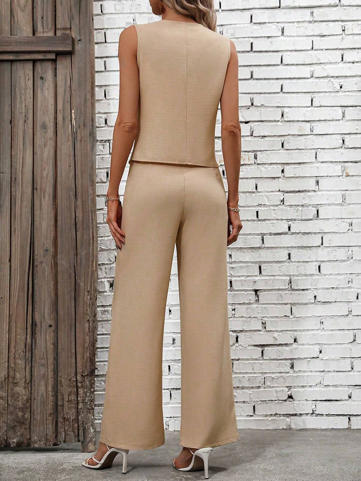 Gilet giacca & Pantaloni a gamba larga