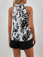 Top halter & pulsante falso Shorts