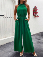 Tuta estiva a gamba larga ampia e morbida per le donne