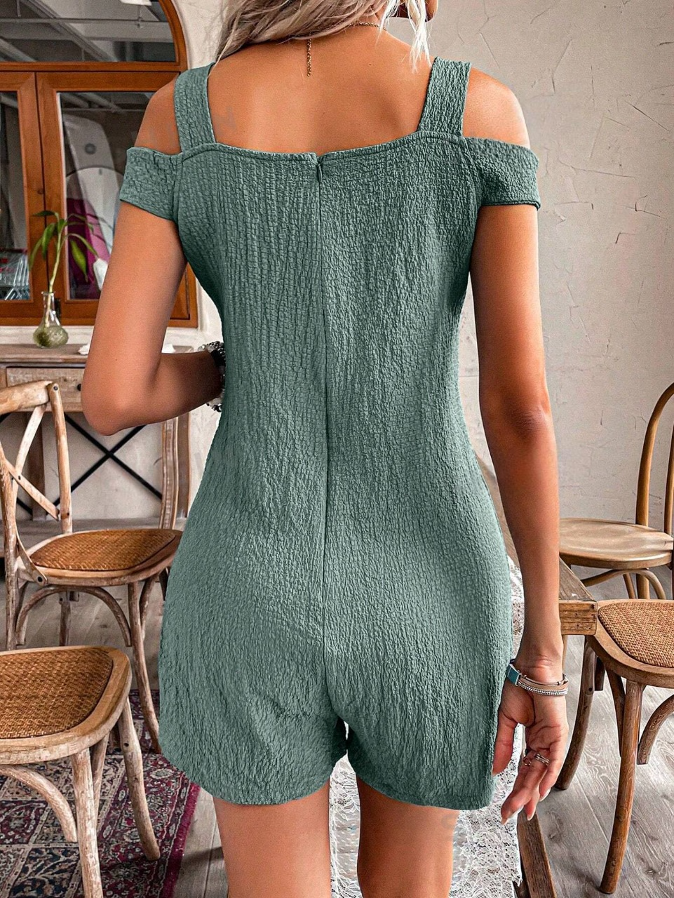 Salopette Per Donna Con Maniche Scoperte E Tasca