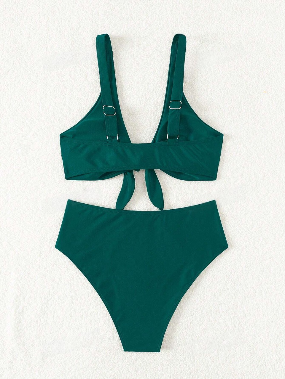 bikini sexy semplice per estate da spiaggia da donna con lacci sul davanti