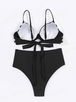 Bikini push up con ferretto a righe per la spiaggia estiva