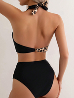 Set bikini Halter in leopardi estivi da spiaggia