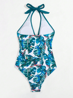 Costume Intero Da Donna Con Stampa Vegetale