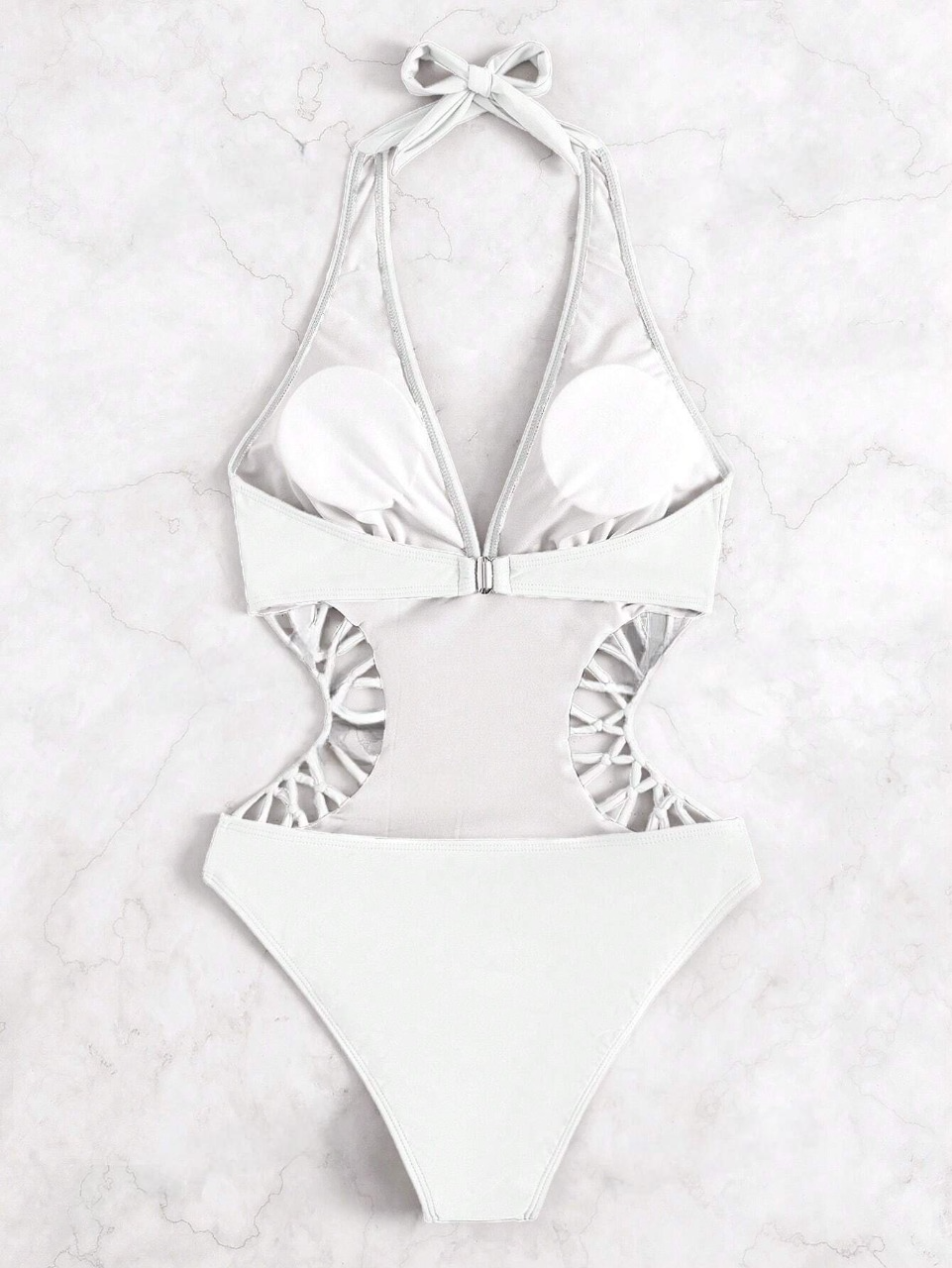 Costume intero scavato halter