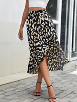 Gonna Midi Con Design Avvolgente Asimmetrico Con Stampa A Tutto Il Giro E Orlo Irregolare