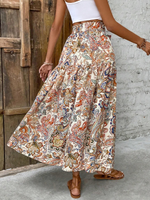 Gonna Da Spiaggia Stampata In Stile Boho