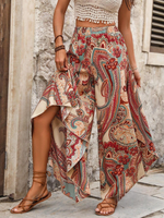 Pantaloni A Gamba Larga A Fantasia Paisley