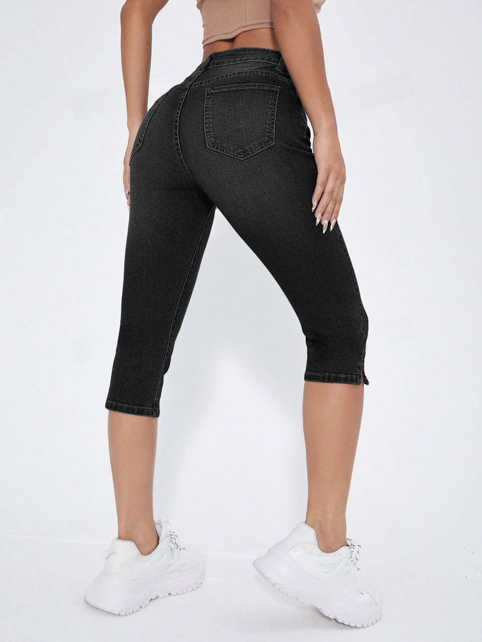 Jeans skinny orlo a fessura capri