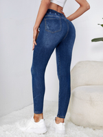 Jeans skinny con vita elastica