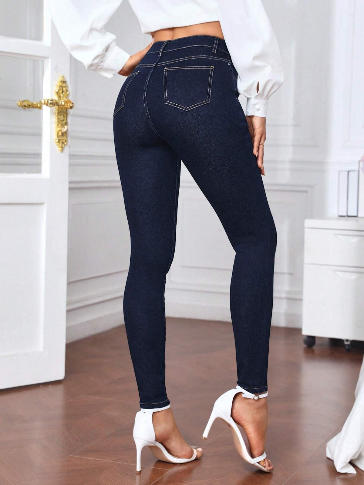 Jeans skinny monocolore