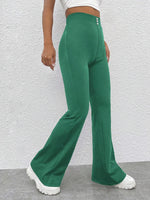 Pantaloni A Zampa A Campana A Vita Alta