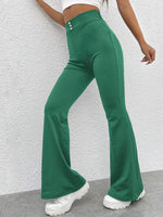 Pantaloni A Zampa A Campana A Vita Alta