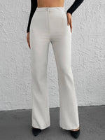 Pantaloni svasati monocolore senza cintura