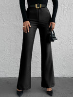 Pantaloni svasati monocolore senza cintura