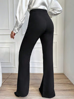 Pantaloni A Zampa Con Doppio Petto E Bottoni Decorativi