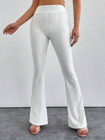 Pantaloni a zampa d'elefante in vita alta e lunghezza extra alta