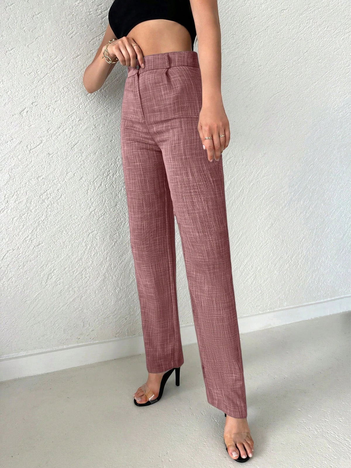 Pantaloni A Gamba Dritta Per Donne